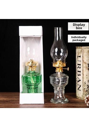 Youmex Lotus Desenli Vintage Petrol Lambası - Kamp, Bahçe, Oturma Odası Dekoratif Işık Kaynağı L555 Şeffaf Klasik Model Diğer