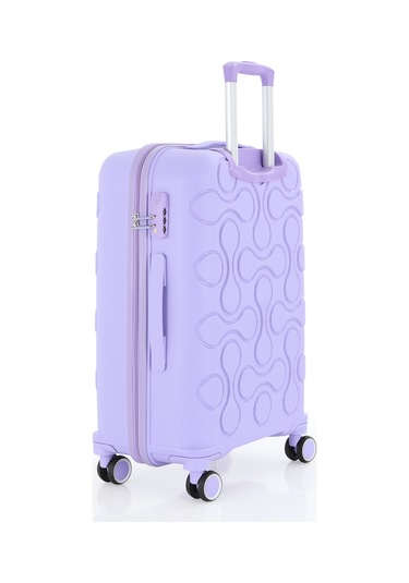 Mçs Polipropilen 3lü Valiz Seti Orta & Kabin & Makyaj V376 S23sy1000052-set 00025 Lila