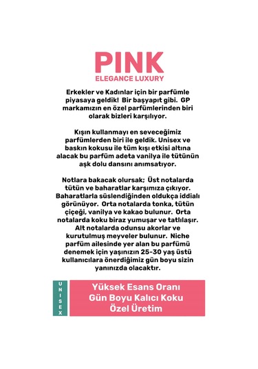 Green Path Pink Elegance Luxury Unisex Parfüm EDC 50 ML