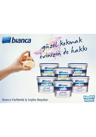 Bianca Su Bazlı Parfümlü Son Kat Tavan Boyası 10 Kg 10 KG
