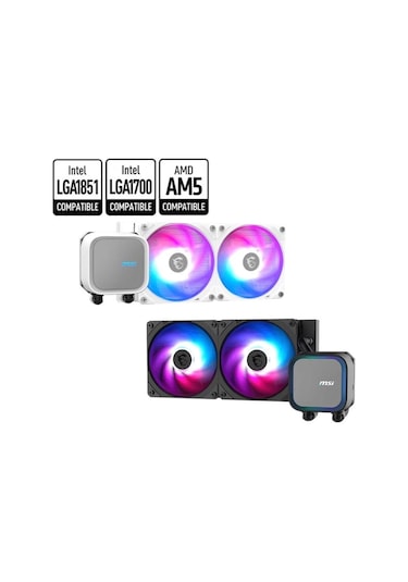Ontech - Msı Mag Corelıquıd A13 240 240mm Argb Cpu Sıvı Soğutucu Lga 1700/1851/am4/am5 Uyumlu