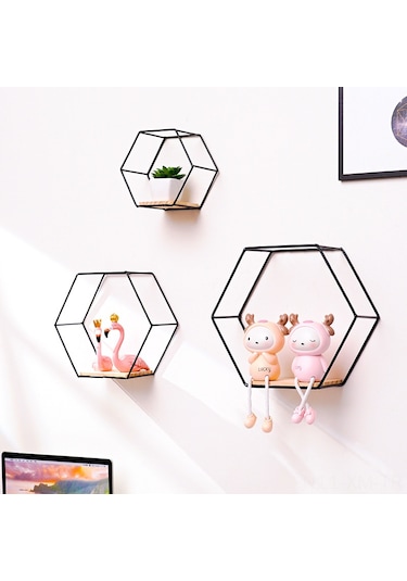 Ximistore9 Altın Büyük Üçgen Demir Duvar Rafı - Oturma Odası Odası Dekoratif Depolama Ve Düzenleme Aracı Altın