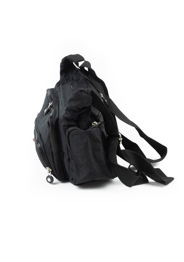 Krinkıl / Klinkır Su Geçirmez Kumaş Çok Gözlü Çapraz Kol Ve Omuz Postacı Çantası 116g Siyah