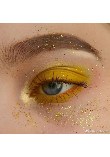 Artikel Ay ve Yıldız Desenli Party Glitter Makyaj Simi Gold 5 ML