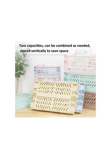 Tongxida Katlanabilir İstiflenebilir Depolama Sepeti Plastik İçi Boş Ev Ofis Düzenleyici Konteyner Büyük Açık Mavi Diğer