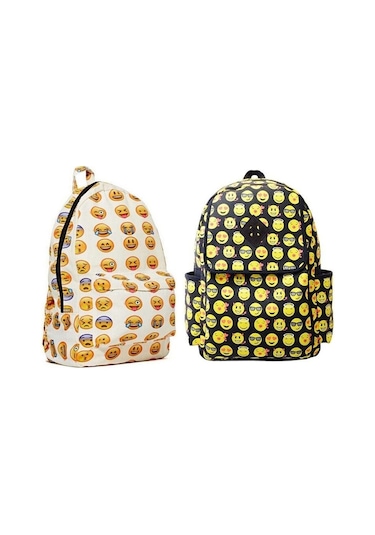 Lebıhmurah Wbp2288 Kadın Kanvas Seyahat Çantası Omuz Çantası Sırt Çantası Okul Sırt Çantası Beyaz Siyah Çok Renkli