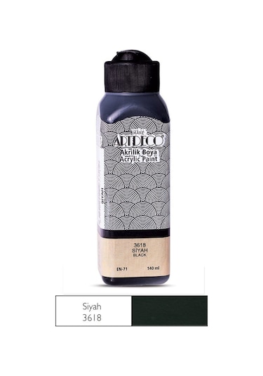 140ml Akrilik Boya Siyah / 3618 No Color