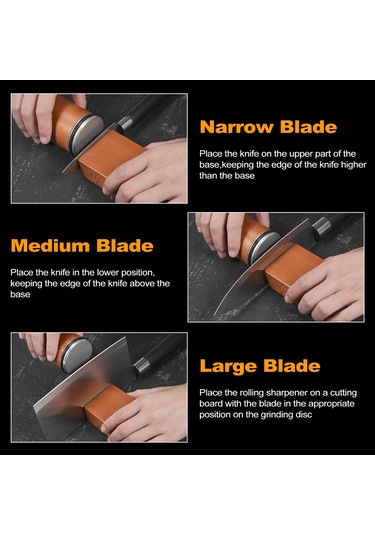 Mufunye Bıçak Bileyici Aleti Haddeleme Bıçak Bileyici Seti Mutfak Bıçakları Bileyici 2 Bileme Bloğu İle 15 Ve 20 Derece Bıçak Bileyici