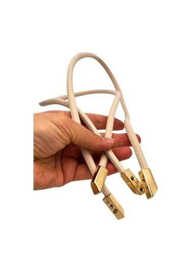 Çanta Aksesuar 60 Cm Krem Renk Trend Model Çift Çanta Sapı