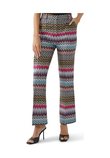 Missoni Zigzag Desenli Lurex Sırt Düz Paça Pantolon Multicolor