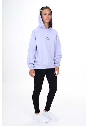 Toontoy Kız Çocuk Baskılı Taytlı Takım Koyu Mavi