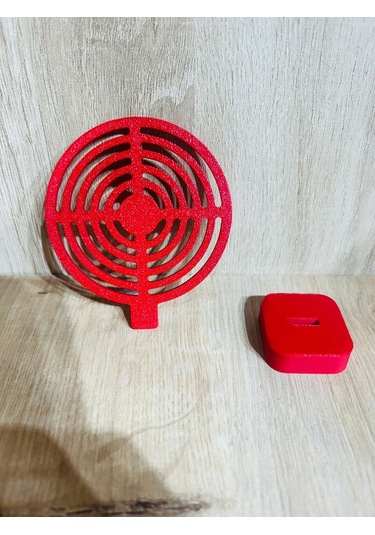 Hedef 9 Cm Kırmızı Renk + 21 Paket Plastik Boncuk Karışık