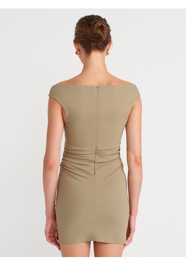 Dilvin 91462 Bardot Mini Elbise-çağla Çağla