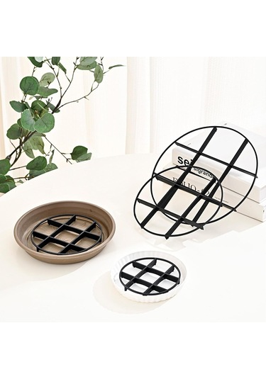 20 Paket Bitki Seviyesi Pot Asansör Bitki Tabağı Drenaj Rafı Yuvarlak Saksı Ayakları Yükseltici