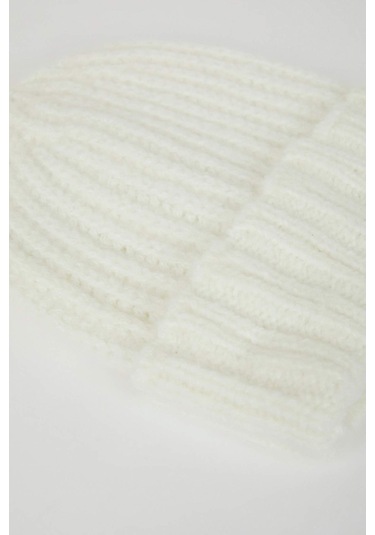 Defacto Kadın Triko Bere Y1090AZ24WNWT1 Beyaz