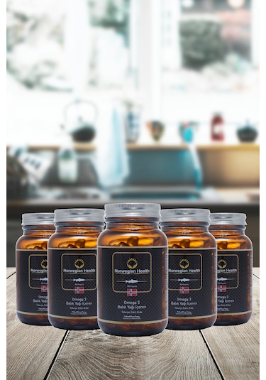 ﻿Norwegian Health Omega 3 1000 MG Somon&Morina Balık Yağı 5 x 60 Kapsül﻿﻿