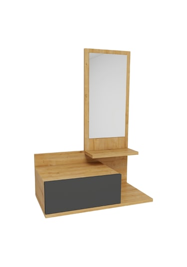 Arnetti Rozella Aynalı Duvara Monte Dresuar Antrasit Safirmeşe Antrasit - Safirmeşe