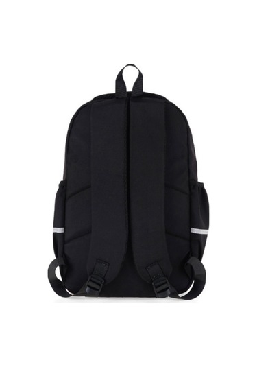 Young İki Ayıcık Maskotlu Siyah Okul Çantası Sırt Çantası Spor Çantası 51666 Desenli