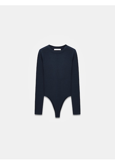 Dilvin 32695 Uzun Kollu Bodysuit-k.lacivert