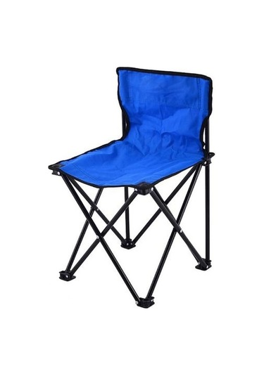 Novahub Mavi Arkalıklı Kamp Sandalyesi Ergonomik Tasarım Güçlü Yük Taşıyan Kompakt Boyut Taşınabilir Katlanır Tabure Sandalye Kamp Malzemeleri Mavi Mavi
