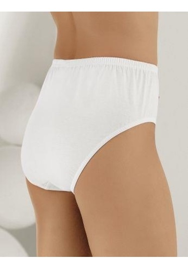 6 Lı Paket Şahinler Bayan Pamuklu Penye Külot Beyaz B018 001