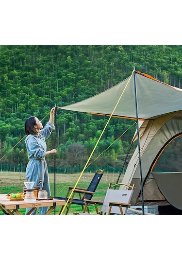 Efsane Kamp - Aile Boyu Büyük Kamp Çadırı 2 Oda 1 Salon - 12 Kişi Bej