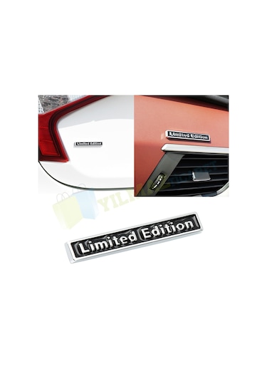 Limited Edition Torpido Bagaj Logo Amblem 3D Metal Paslanmaz Siyah