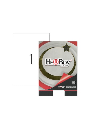 Herboy Hb 1000 210mmx297mm Beyaz Lazer Etiket