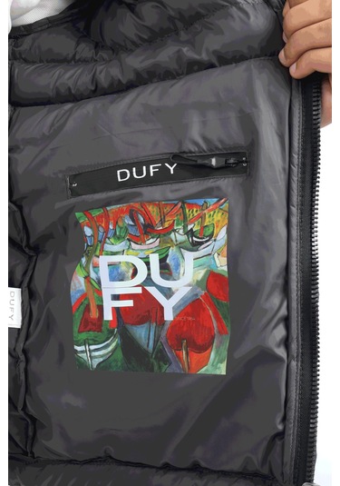 Antrasit Kapitone Slim Fit Erkek Mont-25289 Antrasit