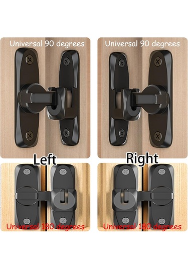 İç Kapı İçin Sürgülü Kapı Kilidi, Hırsızlığa Karşı Kilit 90/180 Derece