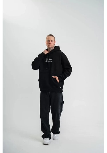 Vexor Polızeı Premium Kalite Kapşonlu Dijital Patchli Sweatshirt - Siyah