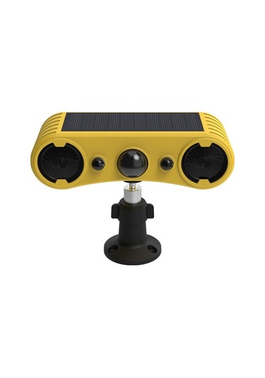 Fortunelane Güneş Enerjili Hayvan Kovucu Alarm, Kızılötesi Sesli Işıklı Uyarı, Sarı Renk