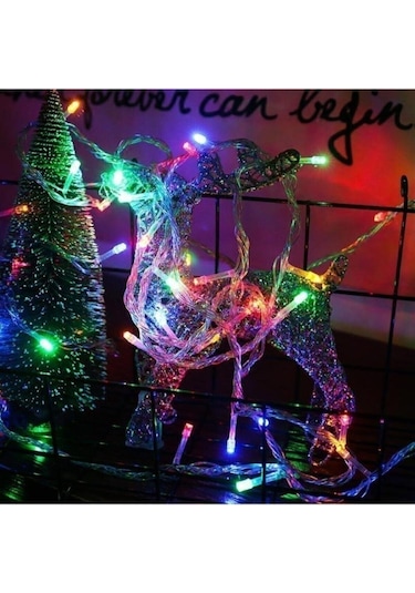 Rgb Renkli Işık Pirinç 10 Metre 100'lü Ledli Yılbaşı Ağaç Işık