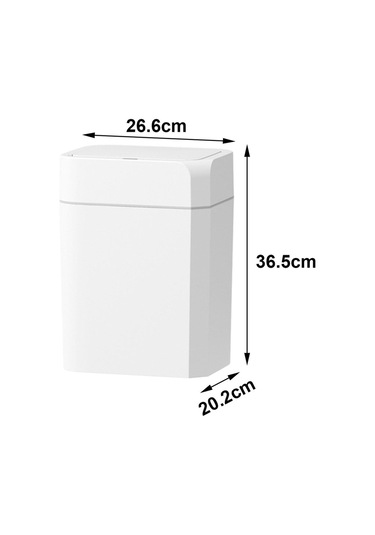 Homyl Akıllı Atık Kutusu Taşınabilir Restoran Büyük 16l Beyaz