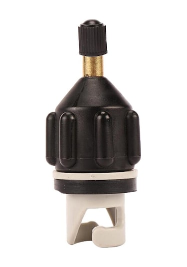 Şişme Bot Pompası Adaptörü Hava Pompası Dönüştürücü Hava Valfi Eklentisi Siyah 7.8x3.4CM