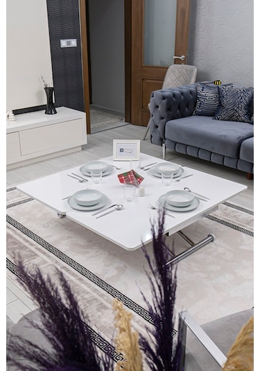 Juppo Üst Tabla Mdf Beyaz Oval Köşe Alt Krom Dışa K