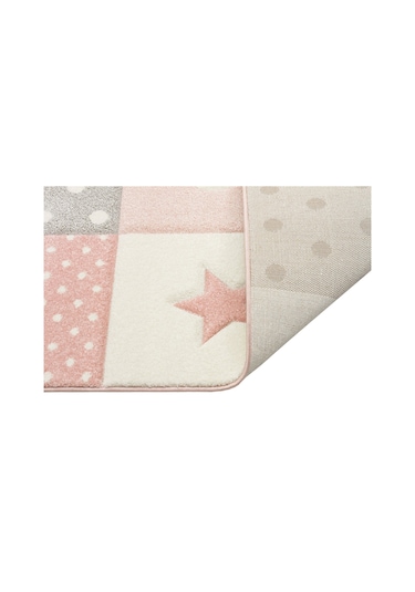 Eko Halı Eko Kids Kds 05 Grey Pınk Hav Toz Vermez Çocuk Odası Halısı