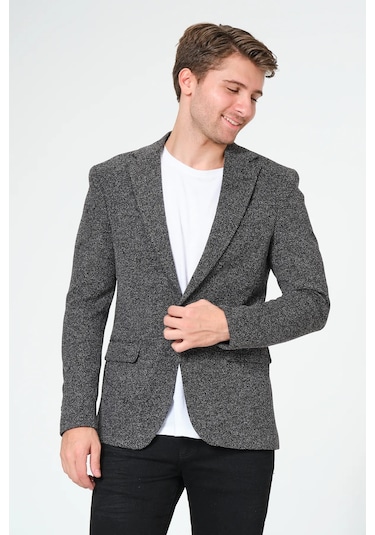 Bonesti Erkek Slim Fit Blazer Ceket Antrasit