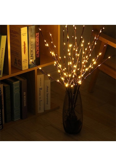 Ulzyvf Yanıp Sönme/sabit Söğüt Siyah Parti Modlu Led Lamba Dekoru, Dalı Bahçe Ampul 20 2 & - Md Siyah