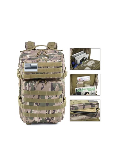 Ccgloball Dış Mekan3 Boyutlukamp Açık Dağcılık Kamuflaj Taktik Sırt Çantası Yeşil Atık