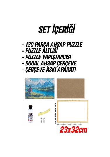 Ahşap Çerçeveli Puzzle - Tablo Hthp - 017 23 X 32 120 Parça