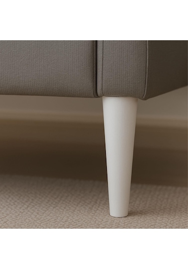 8 Adet Ahşap Ayak 12 Cm Beyaz M8 Civatalı Bağlantı Aparatlı Dolap Mobilya Koltuk Kanepe Destek Ayağı Ayakları Beyaz