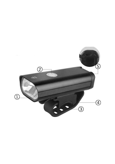 Forte Gt 400 Lümen Bisiklet Ön Farı Xbyc 6125 Usb Şarjlı Siyah