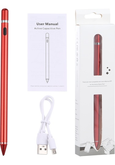 Evrensel Aktif Kapasitif Kalem Kırmızı