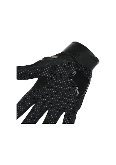 Motosiklet Eldiveni Avuç Içi Korumalı Dokunmatik Uzun Siyah Motor Eldiven Kemik Motorcu Eldiveni M 3