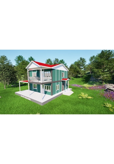 Ballife Prefabrik 151 M2 Standart Dubleks Prefabrik Konut