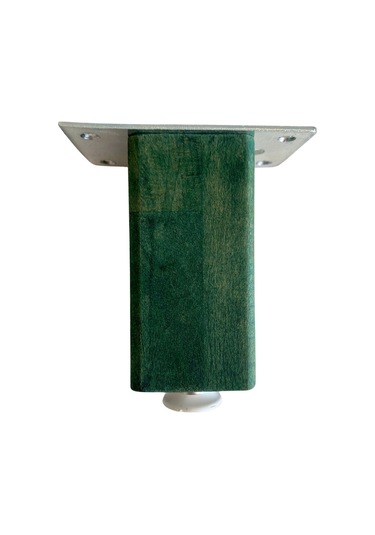 Kale 10cm Ayarlı Ahşap Ayak Mobilya Masa Ve Dolap Ayağı 10cm Yeşil Kayın/gürgen Ağacı