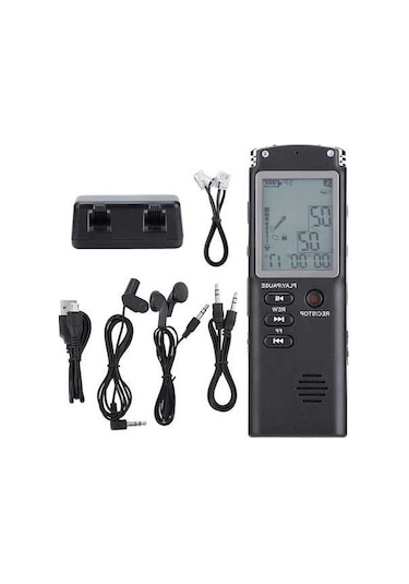 Createtech 16 Gb/32 Gb Dijital Ses Kaydedici Usb Şarj Özellikli Taşınabilir Kayıt Cihazı