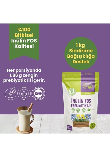 Parmor İnülin Fos Prebiyotik Lif - 1 Kg Inulın