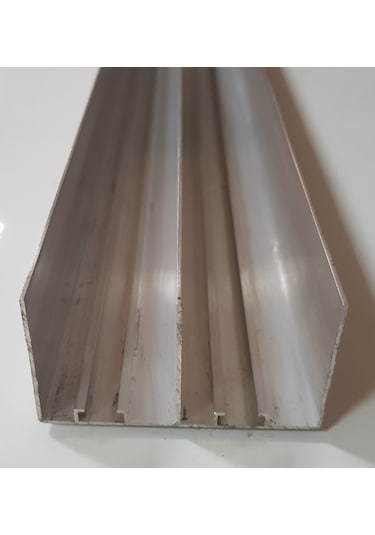 Alüminyum Profil Sürme Kapak Rayı Frenli Üst Ray 250cm Gri